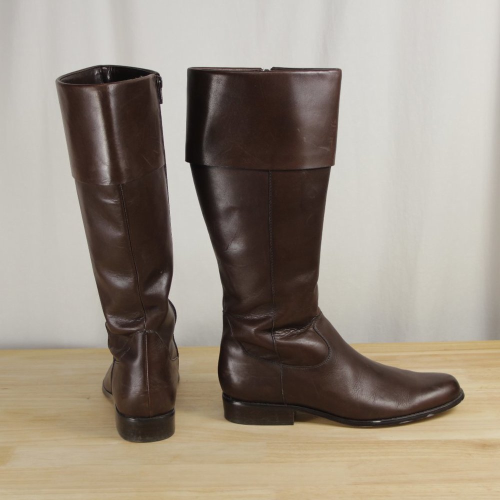 Anne Klein Maemmie Leather Riding Boots 7.5